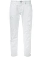 Guild Prime Distressed Cropped Jeans - White