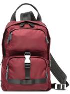 Prada Fabric Backpack - Red