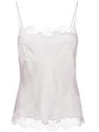 Carine Gilson Lace Insert Camisole, Women's, Size: Small, Nude/neutrals, Silk
