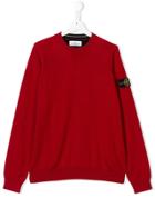 Stone Island Junior Knitted Sweater - Red