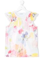 Simonetta - Floral Print Tank Top - Kids - Silk/cotton - 12 Yrs, White