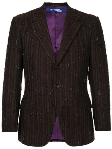 Junya Watanabe Vintage Pinstripe Distressed Blazer - Brown