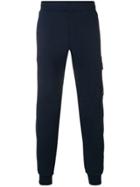 Cp Company Logo Patch Joggers - Blue