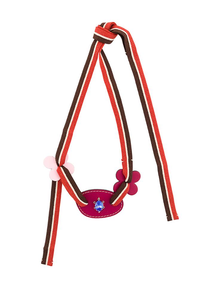 Marni Crystal Web Necklace - Pink & Purple