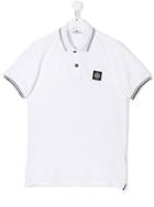 Stone Island Junior Teen Small Patch Polo Shirt - White