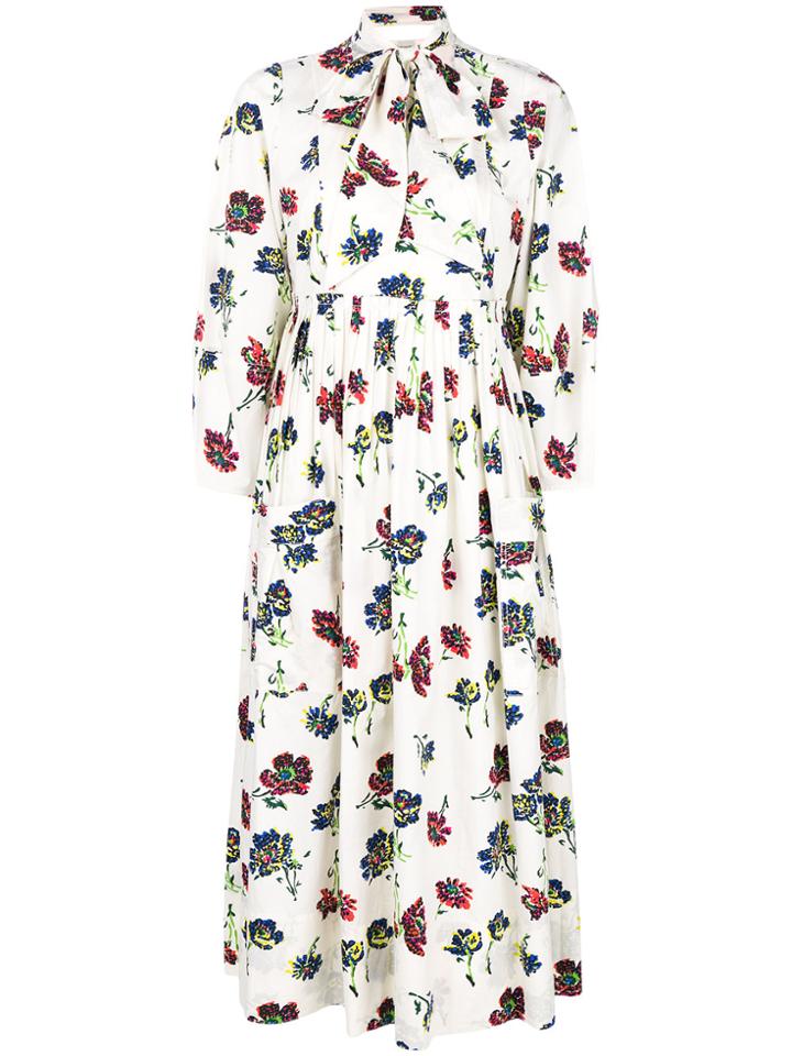 Ulla Johnson Floral Print Dress - White
