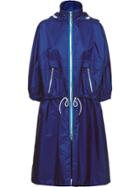 Prada Drawstring Waist Raincoat - Blue