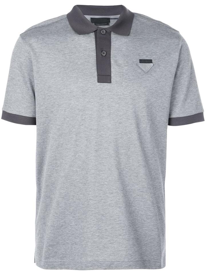 Prada Shortsleeved Polo Shirt - Grey