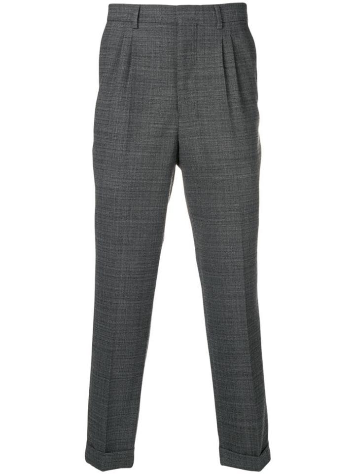 Ami Alexandre Mattiussi Carrot Fit Pleated Trousers - Grey