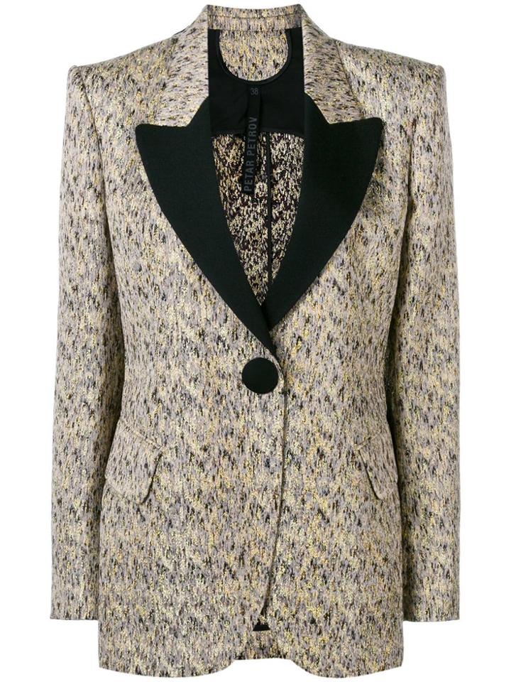 Petar Petrov Tailored Tuxedo Jacket - Neutrals