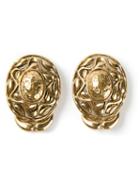 Yves Saint Laurent Vintage Cut Out Earrings, Women's, Metallic