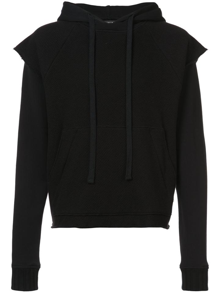 Amiri Mesh Layered Hoodie - Black