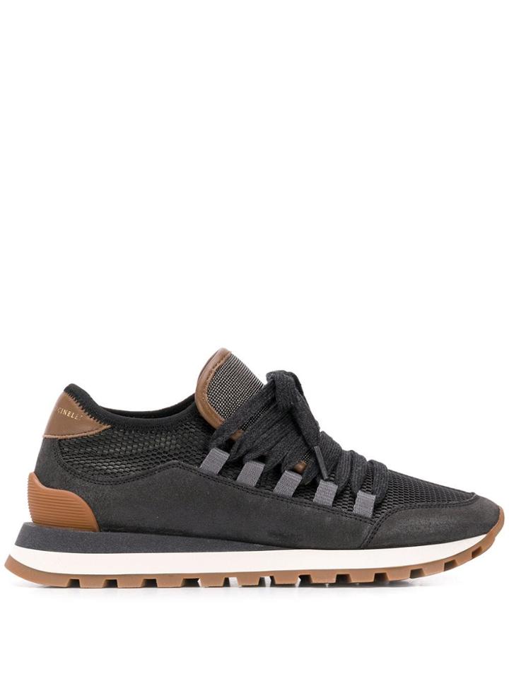 Brunello Cucinelli Ball-chain Embellished Sneakers - Black
