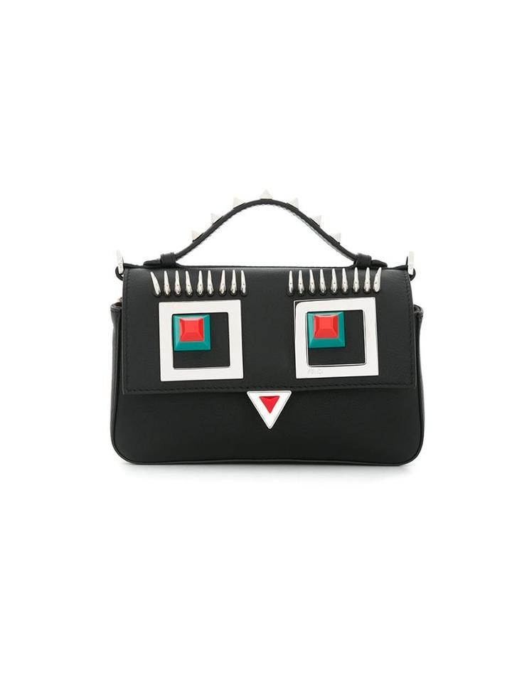 Fendi - Double Micro Baguette Faces - Women - Calf Leather - One Size, Black, Calf Leather