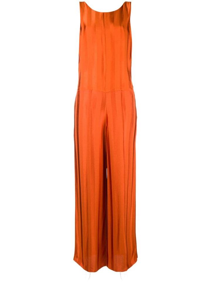 Golden Goose Contrasting Stripped Jumpsuit - Orange