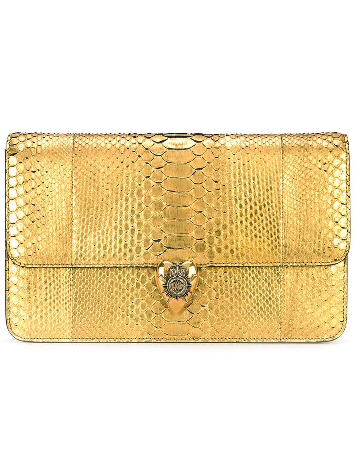 Alexander Mcqueen - Heart Clutch - Women - Leather - One Size, Grey, Leather