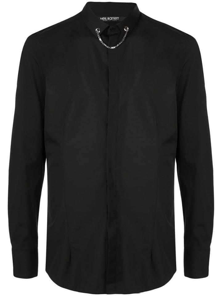 Neil Barrett Chain Trim Tailored Shirt - Black
