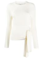 3.1 Phillip Lim Tie Detail Knitted Blouse - White
