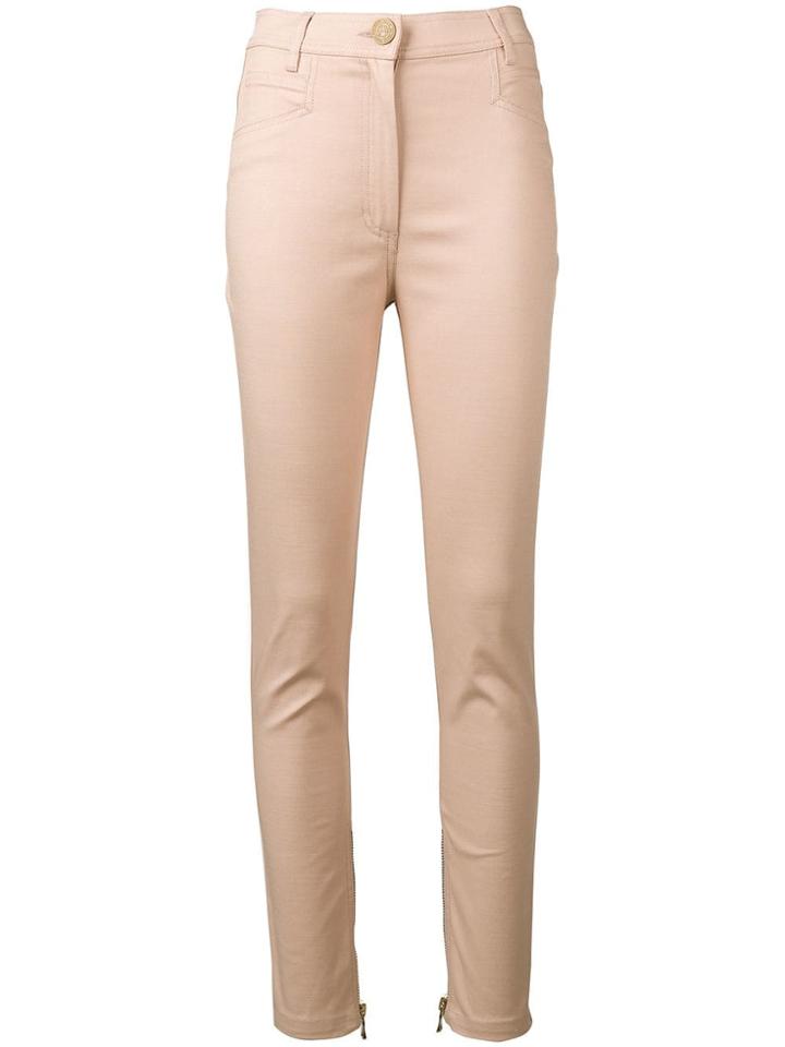 Balmain High Waist Slim Jeans - Neutrals