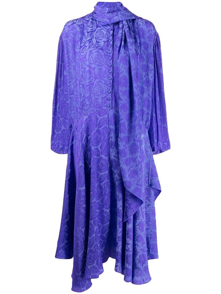 Chloé Scarf Neck Printed Dress - Blue