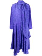 Chloé Scarf Neck Printed Dress - Blue