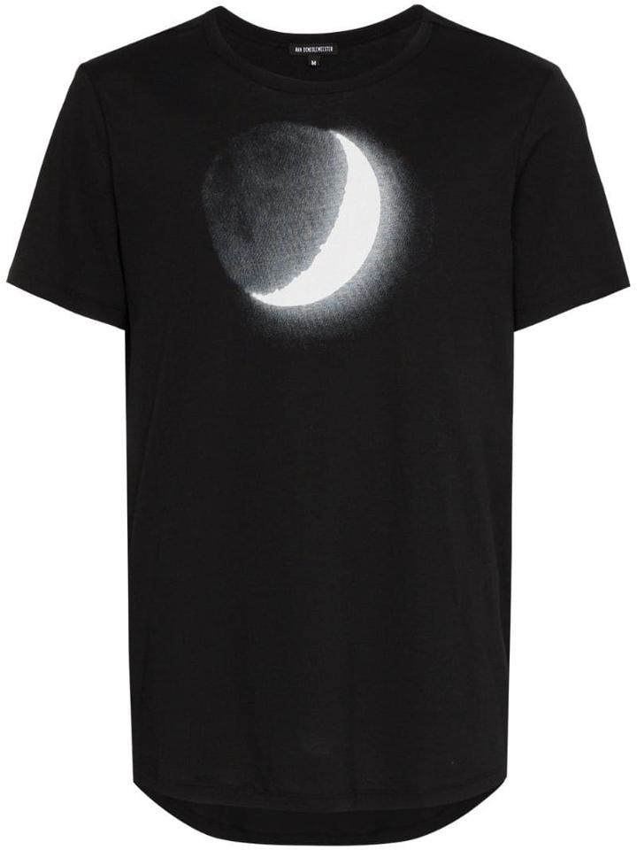 Ann Demeulemeester Half-moon Print T-shirt - Black