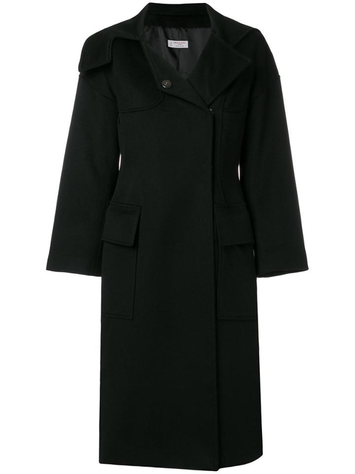 Alberto Biani Concealed Button Coat - Black