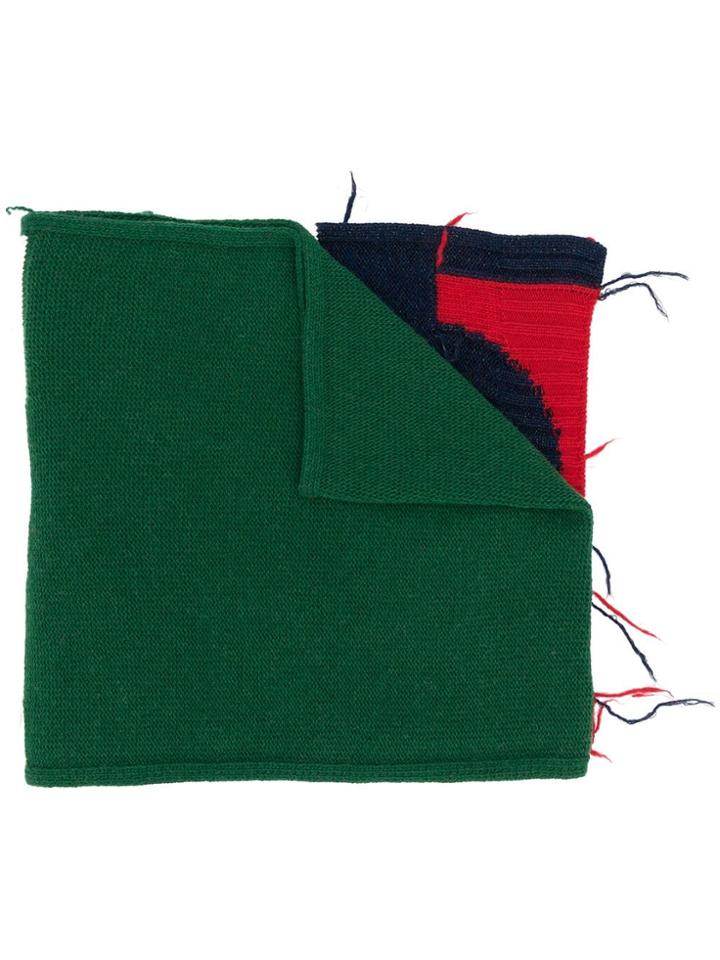 Iceberg Patchwork Scarf - Green
