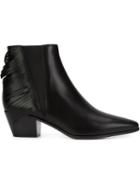 Saint Laurent Wyatt Ankle Boots, Women's, Size: 37.5, Black, Calf Leather/leather