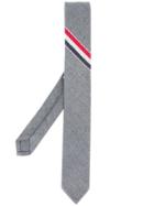 Thom Browne Stripe Detail Tie - Grey