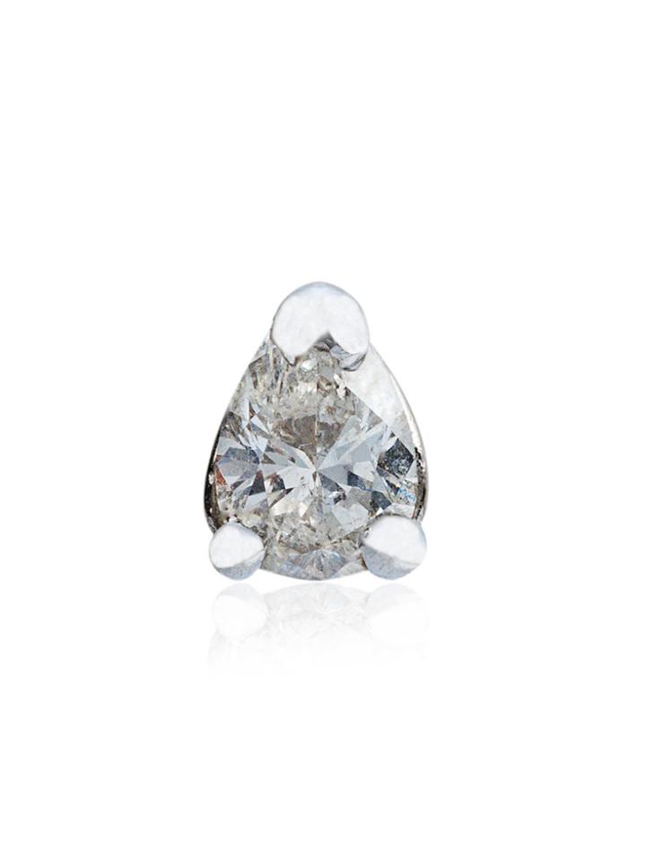 Yvonne Léon White Gold Diamond Triangle Stud Earring