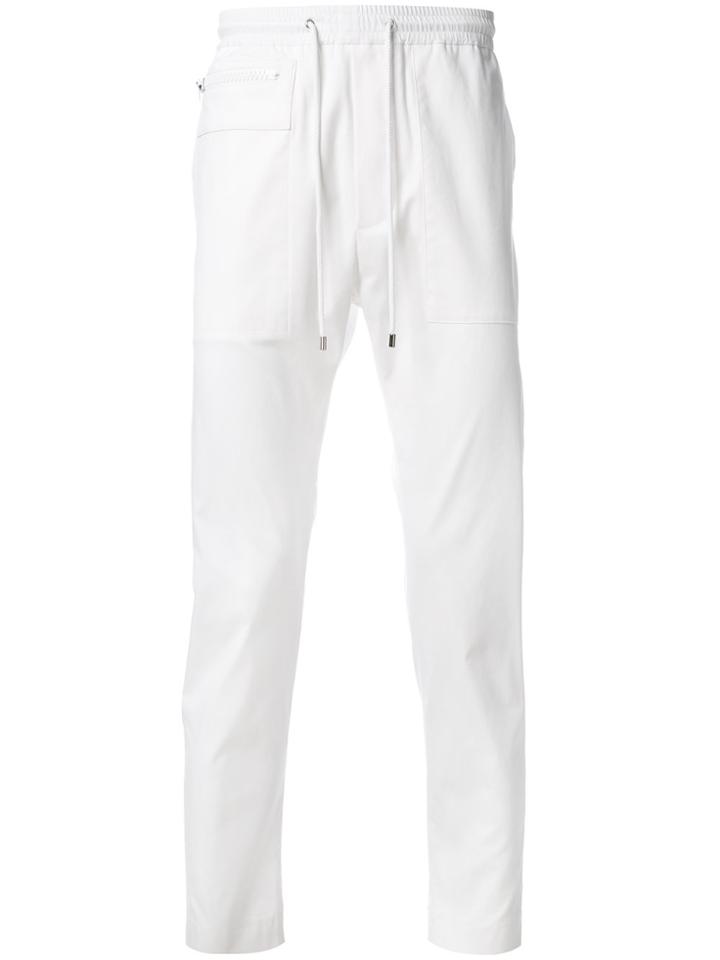 Les Hommes Urban Drawstring Track Trousers - White