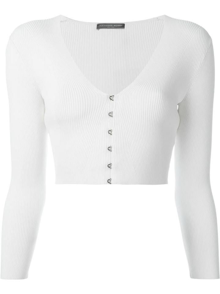 Alexander Mcqueen Cropped Knit Top