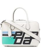 Prada Logo Print Tote - White