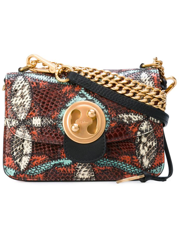 Chloé - Mini Mily Shoulder Bag - Women - Lamb Skin/watersnake Skin/calf Suede - One Size, Lamb Skin/watersnake Skin/calf Suede