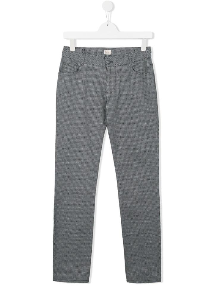 Armani Junior Printed Trousers - Grey