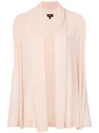 Theory Open Front Shawl Collar Cardigan - Pink & Purple