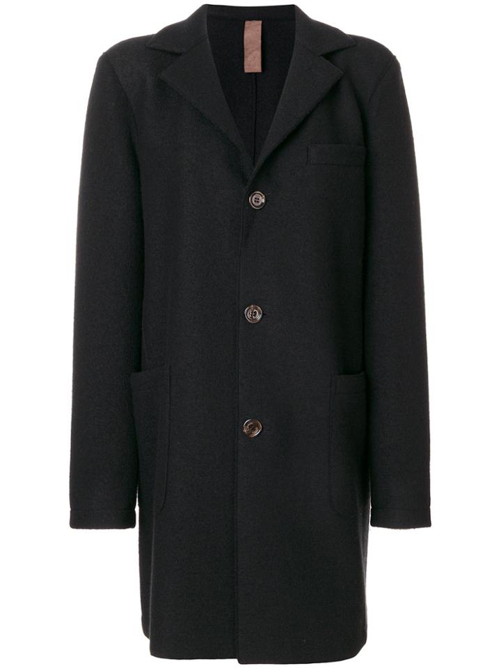 Eleventy Buttoned Coat - Black