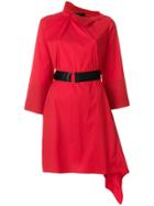 Federica Tosi Belted Asymmetric Dress - Red