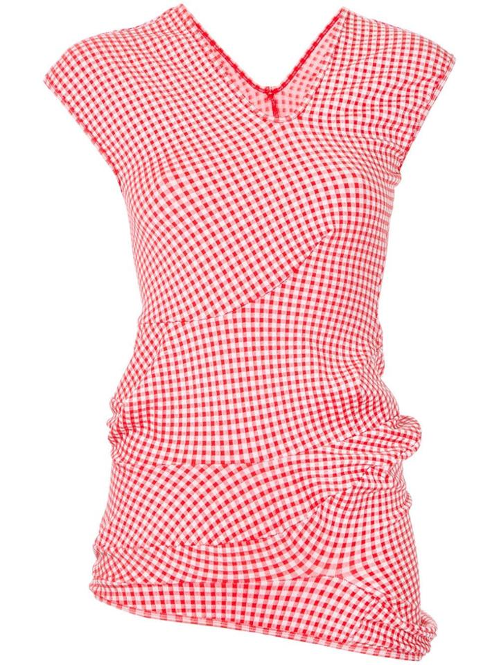 Comme Des Garçons Gingham Blouse - Red