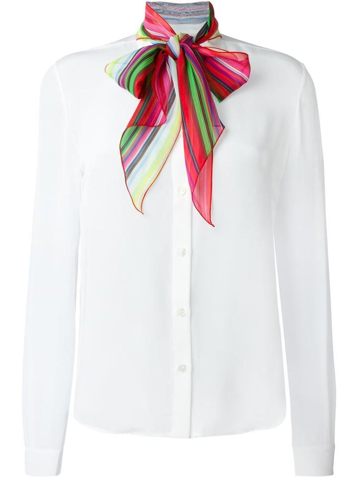 Mary Katrantzou 'folia' Pussy Bow Blouse