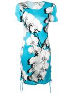 Roberto Cavalli Orchid Print Tube Dress - Blue
