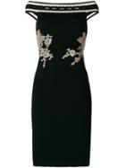 D.exterior Bardot Fitted Dress - Black