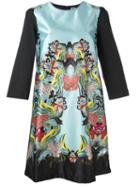 I'm Isola Marras Floral Print Dress, Women's, Size: 46, Blue, Polyester/cotton/polyamide/spandex/elastane