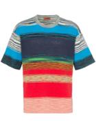 Missoni Colourblock Striped Print T-shirt - Blue