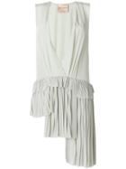 Erika Cavallini Pleated Asymmetric Top - Green