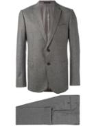 Armani Collezioni Fitted Business Suit, Men's, Size: 52, Brown, Spandex/elastane/acetate/viscose/virgin Wool