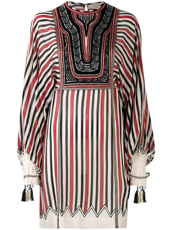 Etro - Printed Dress - Women - Silk/cotton/acrylic/metallic Fibre - 44, Black, Silk/cotton/acrylic/metallic Fibre
