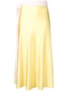 Esteban Cortazar Draped-knot Long Skirt - Yellow