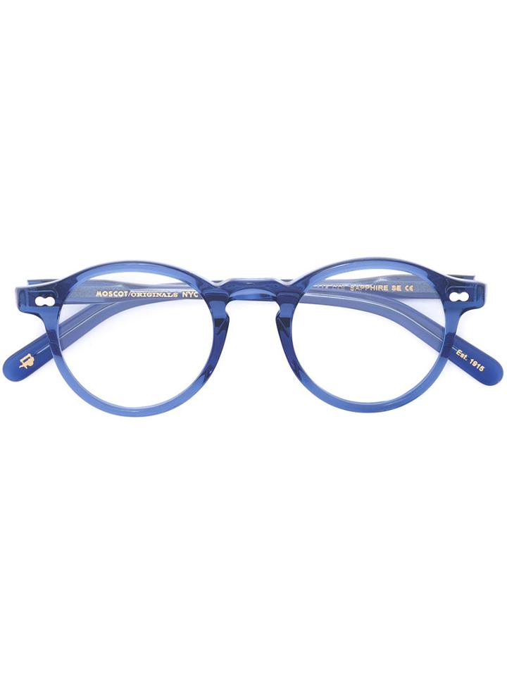 Moscot - 'miltzen' Glasses - Unisex - Acetate - 46, Blue, Acetate